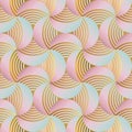 Abstract overlapping shapes seamless pattern