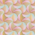 Abstract overlapping shapes seamless pattern