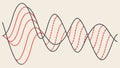 Abstract Overlapping Sound Waves, Digital Frequency, vector design Generative AI Royalty Free Stock Photo