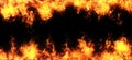 Abstract overlay Fire flames on a black background. Royalty Free Stock Photo