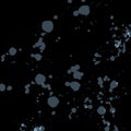 Abstract paint blobs on black background. Old vintage scratches, stain, paint splats, spots Royalty Free Stock Photo