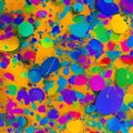 433 Abstract Paint Blobs: A vibrant and dynamic background featuring abstract paint blobs in bold and energetic colors that crea