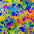 447 Abstract Paint Blots: An artistic and expressive background featuring abstract paint blots in bold and vivid colors that cre