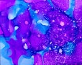 Abstract paint blue purple merging flow textured