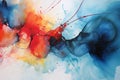 Abstract paint splash and drips colourful wallpaper background