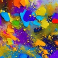 537 Abstract Paint Splatters: An artistic and expressive background featuring abstract paint splatters in bold and vibrant color Royalty Free Stock Photo