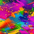 657 Abstract Paint Splatters: An artistic and expressive background featuring abstract paint splatters in bold and vibrant color Royalty Free Stock Photo