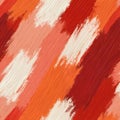 Abstract paint strokes form a seamless pattern with warm colors. This textured background uses diagonal lines of red, orange, and Royalty Free Stock Photo