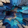 Abstract Painted Geode Cross Section with Facets Royalty Free Stock Photo