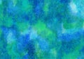 Abstract painted green and blue texure background with scratches and brush strokes