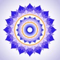 Abstract painted picture mandala of Sahasrara