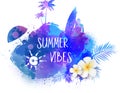 Summer watercolored background