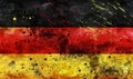 Abstract painted watercolor grunge flag of Germany Bundesflagge und Handelsflagge. Background concept for German national holidays Royalty Free Stock Photo