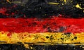 Abstract painted watercolor grunge flag of Germany Bundesflagge und Handelsflagge. Background concept for German national holidays Royalty Free Stock Photo