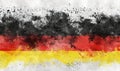 Abstract painted watercolor grunge flag of Germany Bundesflagge und Handelsflagge. Background concept for German national holidays Royalty Free Stock Photo