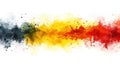 Abstract painted watercolor splashes flag of Germany Bundesflagge und Handelsflagge. Background concept for German national Royalty Free Stock Photo