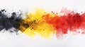 Abstract painted watercolor splashes flag of Germany Bundesflagge und Handelsflagge. Background concept for German national Royalty Free Stock Photo