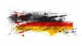 Abstract painted watercolor splashes flag of Germany Bundesflagge und Handelsflagge. Background concept for German national Royalty Free Stock Photo