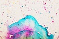 Abstract painting with aquarelle water colors paints Royalty Free Stock Photo