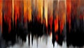 abstract painting art background burning landscape AI generated Royalty Free Stock Photo