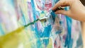 abstract painting art process creative artwork