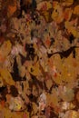 Abstract painting of autumn leaves, digital illustration for background Royalty Free Stock Photo