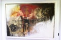 Abstract painting about the Berlin Wall Royalty Free Stock Photo
