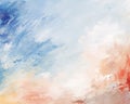 an abstract painting of blue red and white clouds Royalty Free Stock Photo