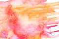 Abstract painting with bright red, pink and orange paint strokes Royalty Free Stock Photo