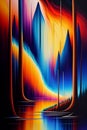 Electric Rhapsody abstract painting captures the electrifying energy