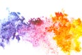Abstract painting with colorful watercolor paint spots Royalty Free Stock Photo