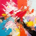 Abstract Painting: Energetic Compositions With Crossed Colors