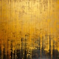 Golden Cityscape Abstraction: A Large-scale Painting With Dreamlike Atmosphere