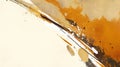 Abstract Painting With Orange and Black Splatters