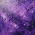 Intense Purple Abstract Painting With Textured Acrylic Art