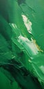 Abstract Green Painting With Aerial View Style And Soft Brushstroke Realism