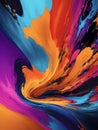 Abstract Painting made with happy colors Royalty Free Stock Photo