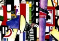 Abstract painting in manner of Leger Royalty Free Stock Photo