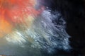 Abstract painting - outer space explosion solar flare Royalty Free Stock Photo
