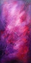 Ethereal Cosmic Abstract Painting In Violet And Pink With Dark Lines Royalty Free Stock Photo