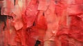 Abstract Painting Of Red Paper Bags With Translucent Layers