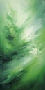 Abstract Painting 15: Serene Green Waves In Dreamlike Brushstrokes Royalty Free Stock Photo