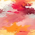 Abstract painting with splashes in orange, pink, and yellow (tiled) Royalty Free Stock Photo