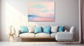 Serene Impressionist Painting With Pastel Colors And Minimalist Style Royalty Free Stock Photo