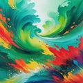 Abstract painting with vibrant colors Fantasy concept Illustration