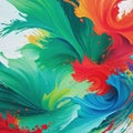 Abstract painting with vibrant colors Fantasy concept Illustration