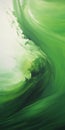 Abstract Painting 8: A Whirlwind Of Olive Brushstrokes Royalty Free Stock Photo