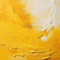 Mustard Abstract Painting With Detailed Backgrounds And Contrasting Shadows