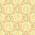 Abstract pale seamless pattern, yellow repeat background