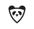 Abstract Panda Emblem. Isolated Vector Illustration